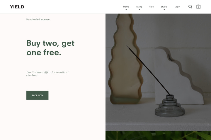 YIELD website preview
